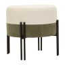 Pouf, Two-tone, Black/gray/white
