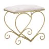 Heart Pouf, Gold and Pink, 50 × 51.5 × 37.5 cm
