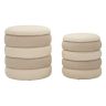 Pouf set, 2 pcs, Ø 44 × 47 cm and Ø 35 × 39 cm