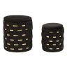 Shanty pouf set, 2 pcs, Ø 37 × 42 cm and Ø 28 × 35 cm
