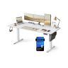 SONGMICS Height-Adjustable Desk, 4 Memory Positions, White