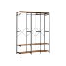 Atvira drabužių spinta 40x141x180cm., rudos/juodos spalvos