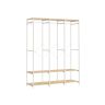 Atvira drabužių spinta 40x141x180cm., baltos/šviesiai rudos spalvos