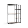 Atvira spinta su kabyklomis 43 x 124 x 182 cm, taupe spalvos