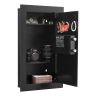 Sieninis seifas VEVOR SS-710QRDZ, 3 lentynos, juodas, 102 × 370 × 630 mm