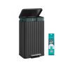 SONGMICS 50 l kitchen trash can with pedal, Black, 40.3 × 62.5 × 33.6 cm