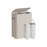 SONGMICS laundry basket, 2 compartments, 170 l, 56 × 40 × 75 cm