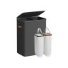 SONGMICS laundry basket, 2 compartments, 170 l, 56 × 75 × 40 cm