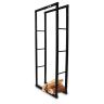 Stovas malkoms Bituxx, juodos spalvos, 60 × 25 × 150 cm