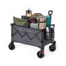 SONGMICS GFW115B01 Folding Hand Trolley, 150 l, up to 150 kg, 4 wheels, Gray, 80.8 × 93.5 × 49.4 cm