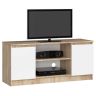 TV staliukas RTV K120, ąžuolo/baltos spalvos