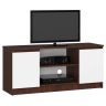 TV staliukas RTV K120, tamsiai rudos/baltos spalvos