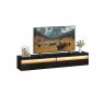 Тумба под телевизор VASAGLE LTV133B02, навесная, Чёрный, 178 × 35 × 30 см