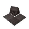 Sujungiamos plastikinės terasos plytelės, 12"x12", 10 vnt., tamsiai rudos