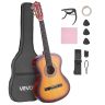 Klasikinė medinė gitara 960 mm su priedais pradedantiesiems