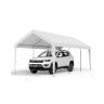 Automobilio stoginė, 10x20 pėdų, cinkuota, balta, atspari UV ir vandeniui