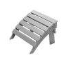 Складной пуф Adirondack, пластик HDPE, серый, для использования на открытом воздухе.
