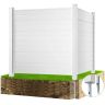 Lauko privatumo vinilo užtvara, 50x50 colių, 2 panelių