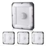4 LED lubiniai stogelių šviestuvai, 80W, 5000K, IP65, 256x256 mm