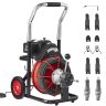 Elektrinis kanalizacijos valymo grąžtas, 30,5 m x 9,52 mm, automatinis padavimas