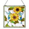 Vitražo lango plokštė, 502x520 mm, tiffany stiliaus, pakabinama