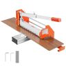 Vinilo grindų pjaustytuvas VEVOR FC1201, 12 mm pjovimo storis, Juoda/oranžinė, 52 × 26,5 × 33,5 cm