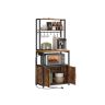 VASAGLE KKS058K02 kitchen shelf, 8 hooks, 40 × 60 × 170 cm