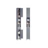 Bathroom cabinet VASAGLE BBC765G02, tall narrow, Gray, 21.4 × 180 × 19.5 cm
