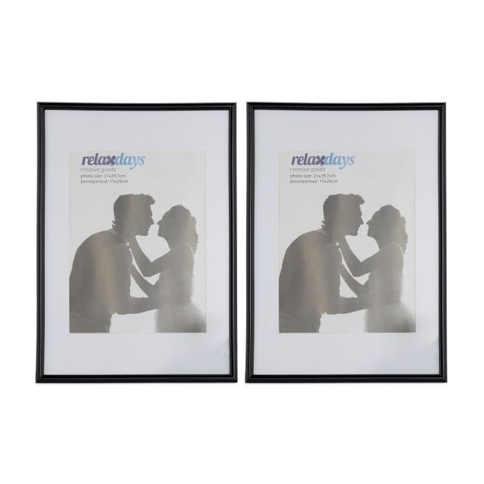 Rinkinys iš 2 nuotraukų rėmelių 30,5x22x2cm., juodos/baltos spalvos
