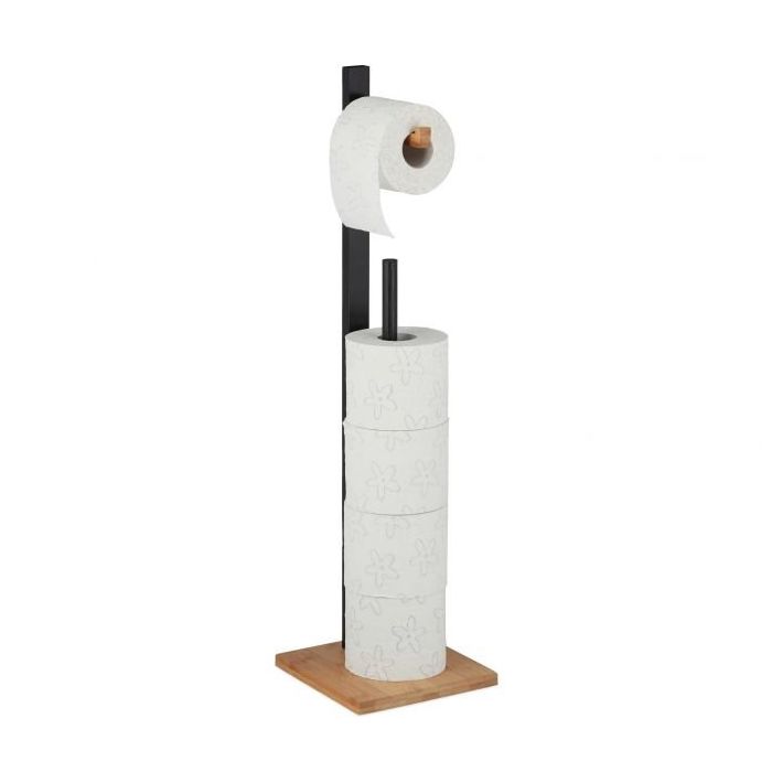 Tualetinio popieriaus laikiklis 71x19x19cm., šviesiai rudos/juodos spalvos