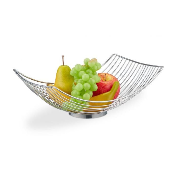 Корзина для фруктов 11,5х32,5х24см., цвет серебра.
