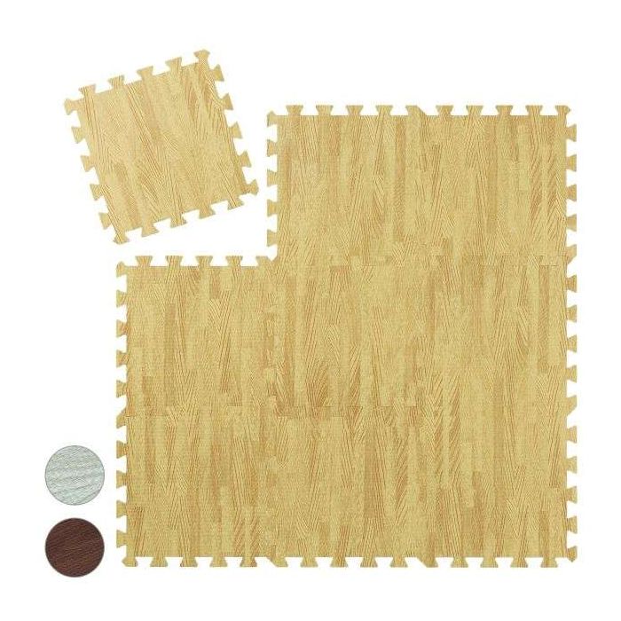 Комплект из 9 защитных ковриков размером 1x31,5x31,5см., светло-коричневый.