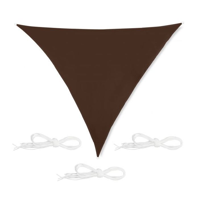 Trikampinis tentas nuo saulės 300x300x300cm., rudos spalvos