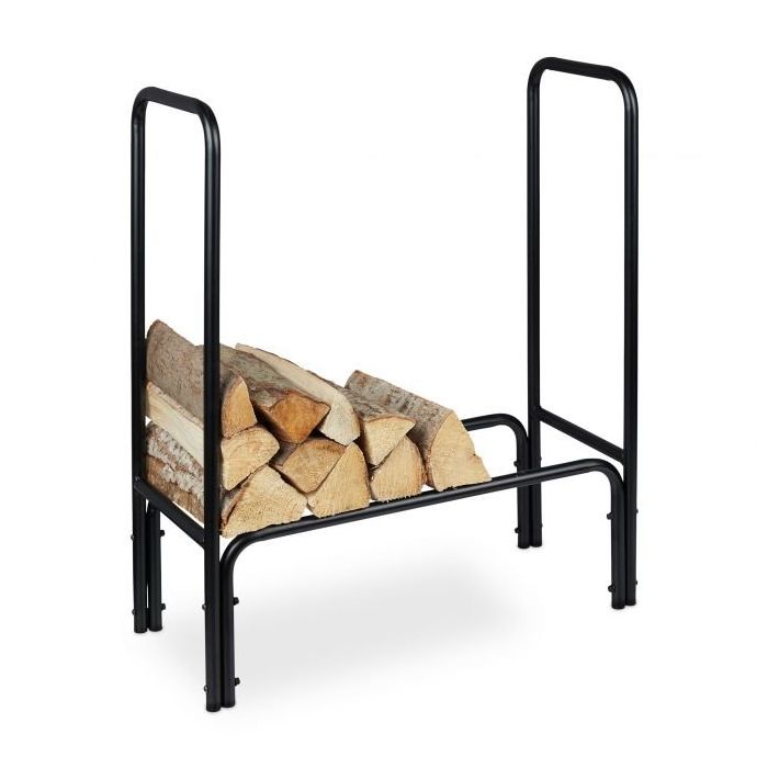 Stovas malkoms 85x72x30cm., juodos spalvos