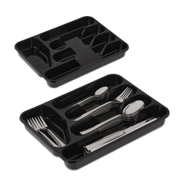 Stalo įrankių padėklas 4x24,5x32,5cm., juodos spalvos