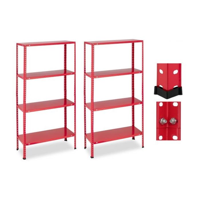 Комплект из 2 полок 147,5x75,5x30,5см., красный