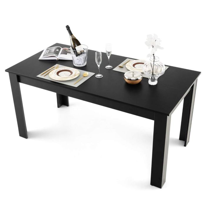 Valgomojo stalas 160x80x77cm., juodos spalvos
