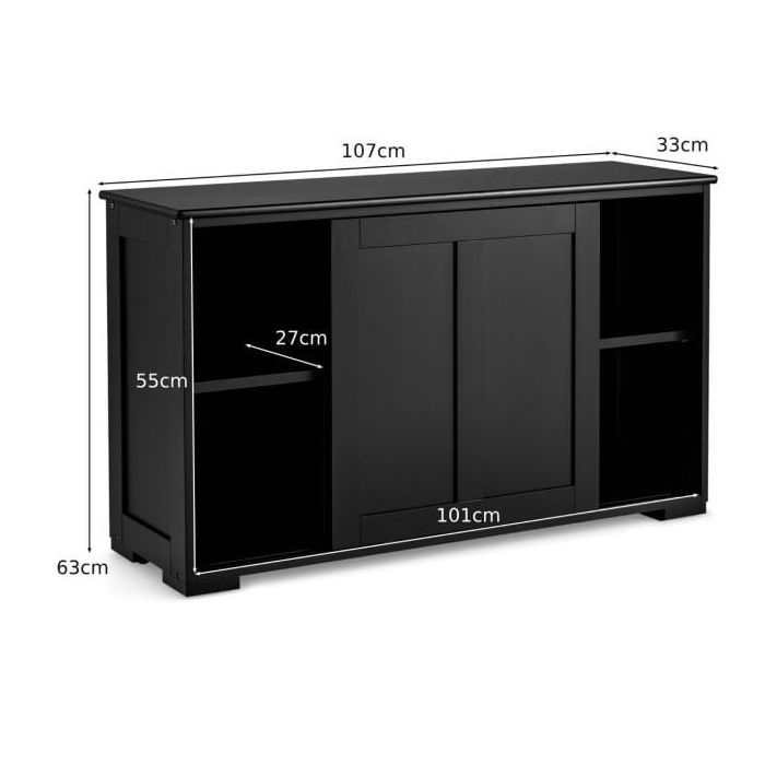 Spintelė 107x33x60cm., juodos spalvos