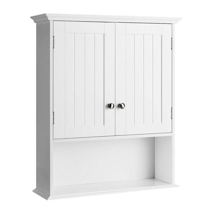 Настенный шкаф для ванной 60x19x71см, белого цвета