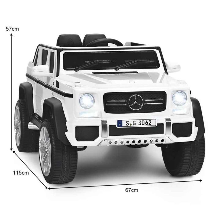 Детский электромобиль 115x67x57см, белый/черный цвет
