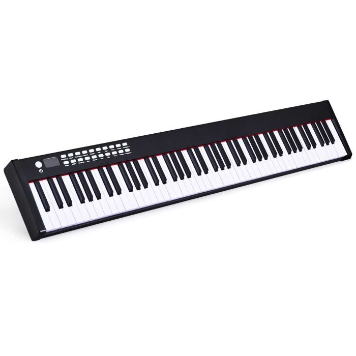 Skaitmeninis pianinas 127x21,5x6,5cm., juodos/baltos spalvos