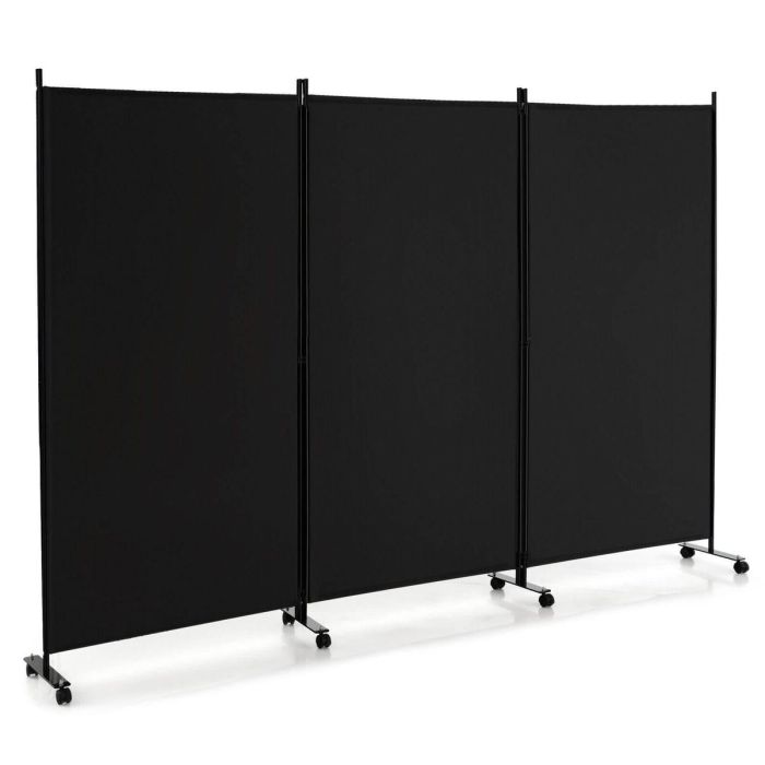 Širma 262x30x180cm., juodos spalvos