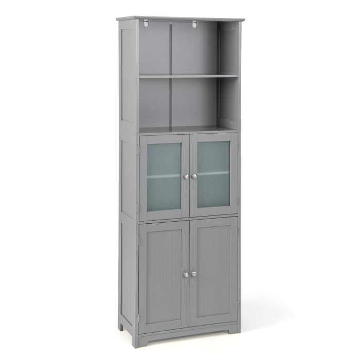 Ванная шкафчик 60x30x163см, серого цвета
