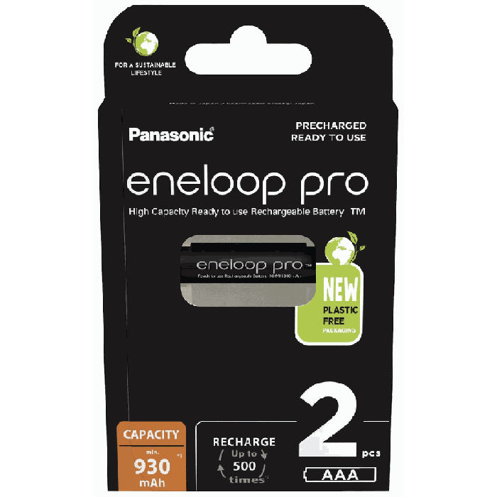 AAA akumuliatoriai Panasonic ENELOOP Pro BK-4HCDE/2BE, 2 vnt