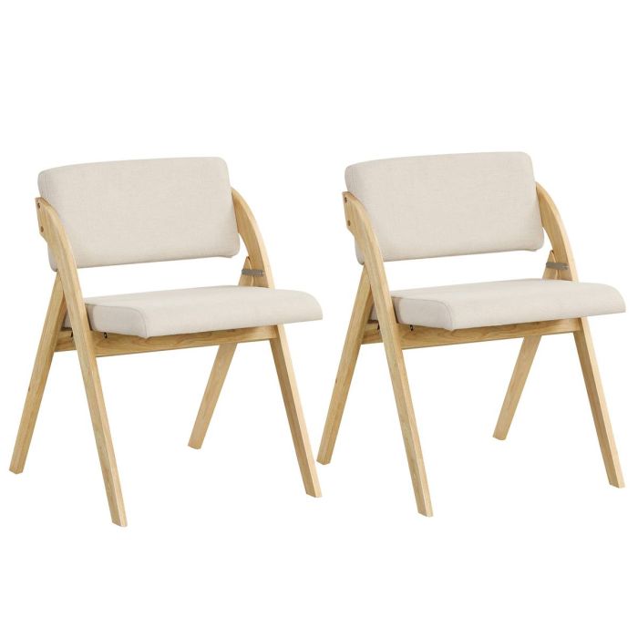 Rinkinys iš 2 valgomojo kėdžių 53x56x76cm., smėlio/šviesiai rudos spalvos