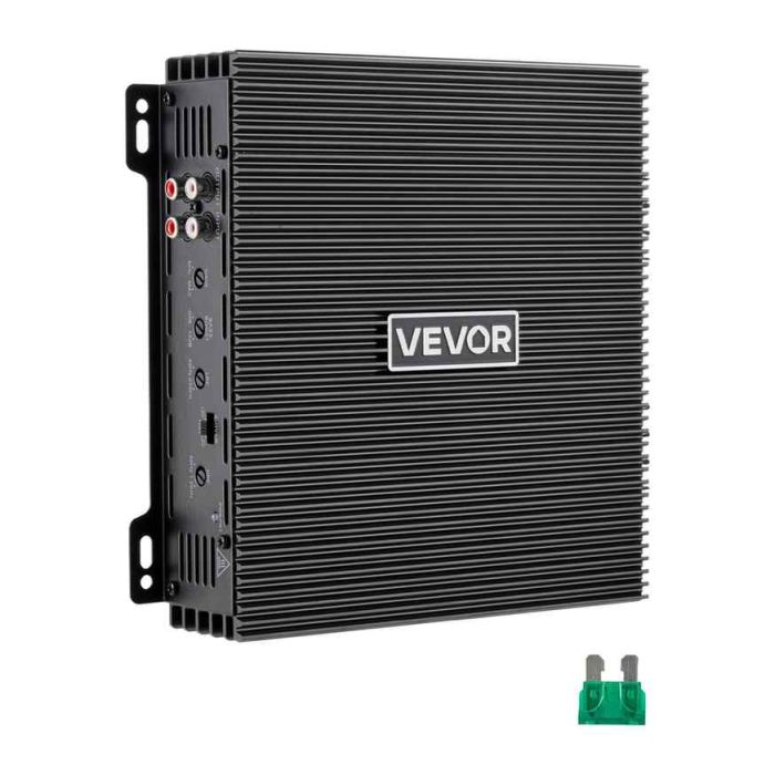 Автомобильный аудиоусилитель VEVOR MXAB600.2, 2 канала, Серый, 21,8 × 21 × 5,4 см