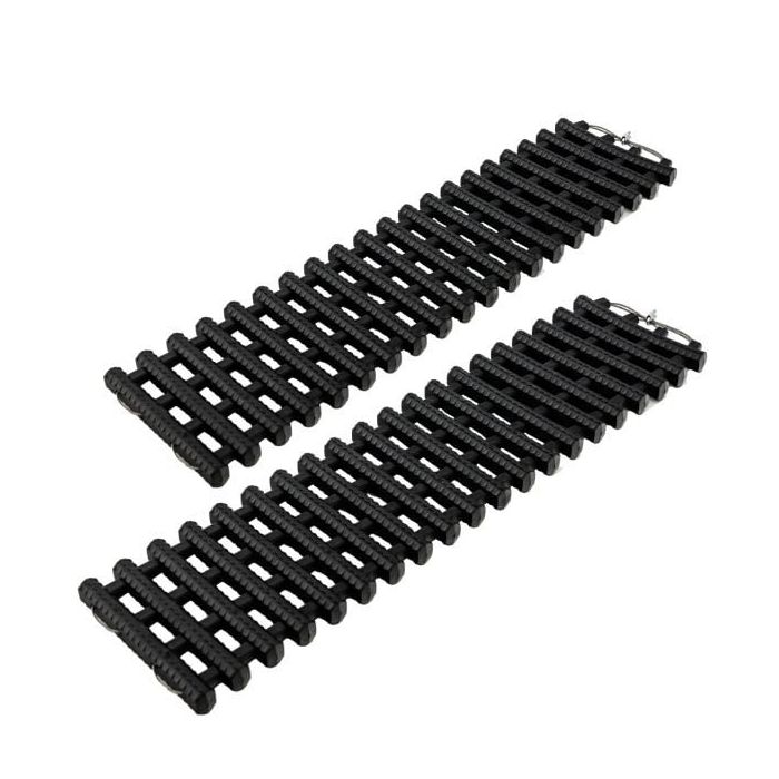Набор из 2 ковриков с сцеплением 80x21x2,8см, черного цвета