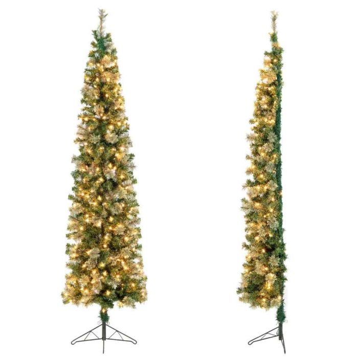 Искусственная LED елка 60x210см, зелёного/белого цвета