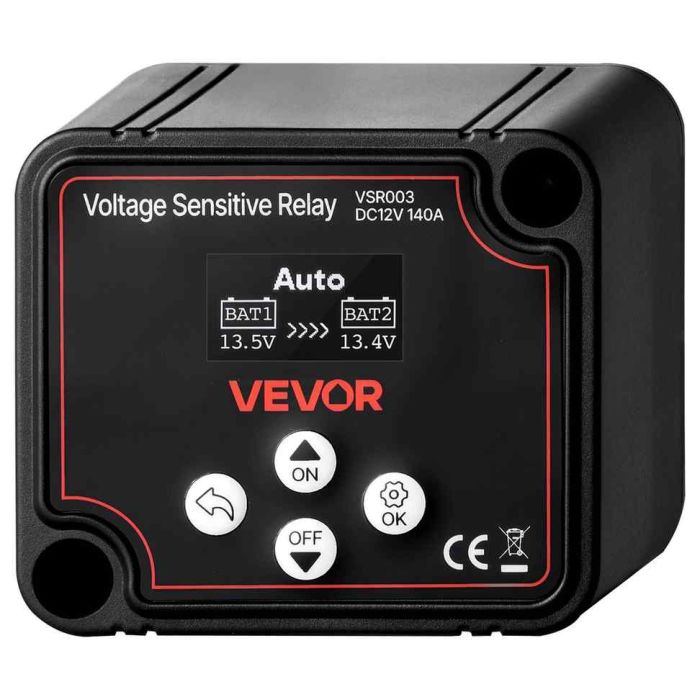 Изолятор двух аккумуляторов VEVOR VSR003, 12 В, 140 А, 15 × 11 × 7 см