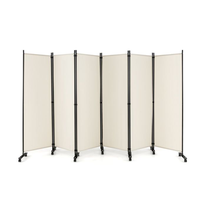 Širma 334,5x30x172cm., smėlio/juodos spalvos